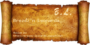 Brezán Leonarda névjegykártya